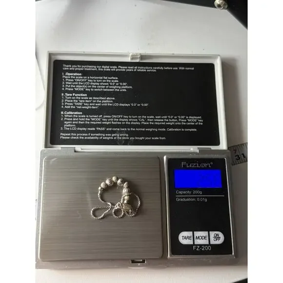 Ball Bead Centers Sterling Silver Box Chain Necklace 15-7/8 & Bracelet 7" Italy - Picture 9 of 16